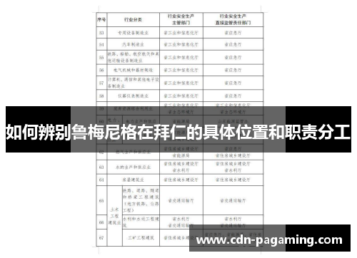 如何辨别鲁梅尼格在拜仁的具体位置和职责分工